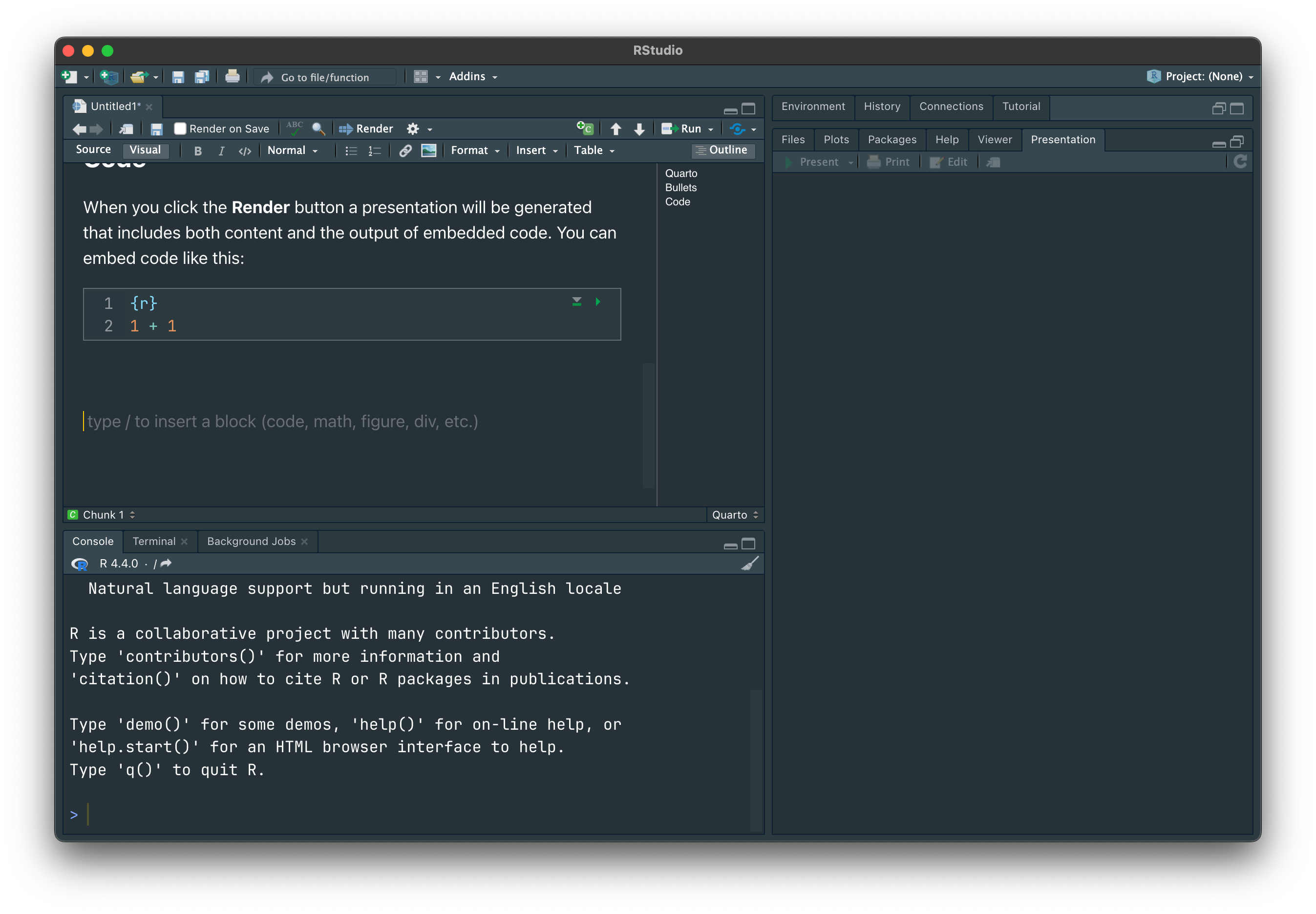 「/」を押すとメニューが出てくる